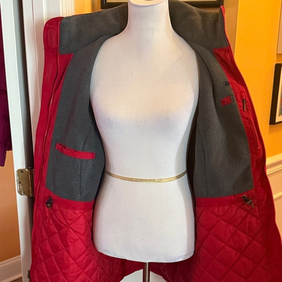 Lands' End Women's Vibrant Red Puffer Coat - Picture 5 of 6